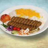Lamb Kabob Dinner  · Succulent lamb chunks, cooked on skewers in a clay oven, served with your choice of mixed ve...