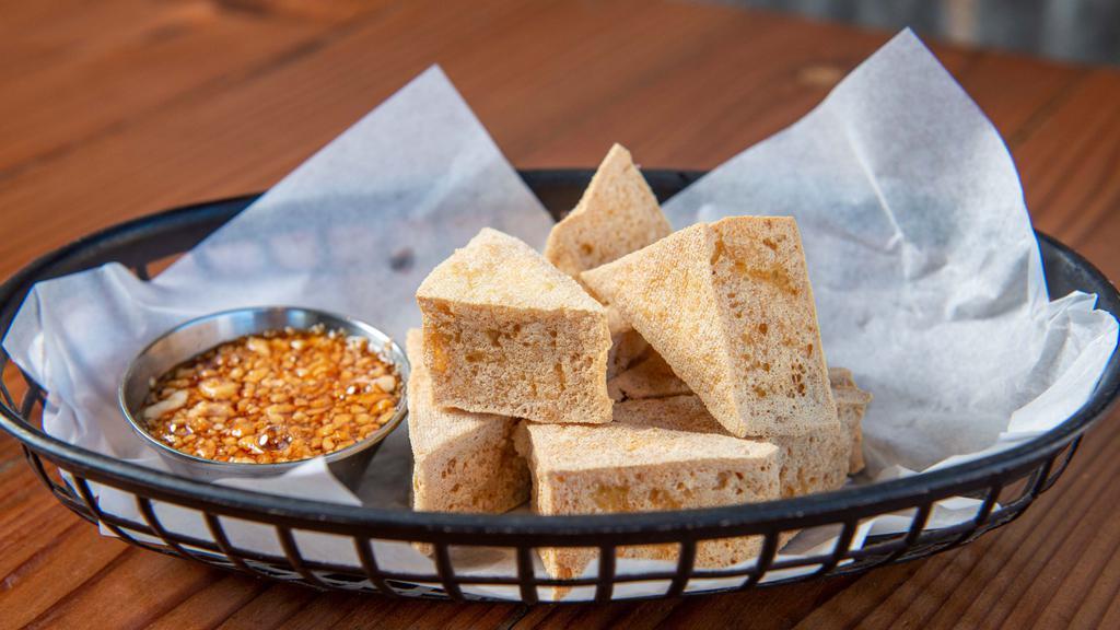 Crispy Tofu · Peanuts, sweet & sour sauce.