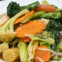 S2. Vegetable Deluxe · Sautéed mixed vegetables, mushrooms and tofu with a light oyster sauce-soy sauce.