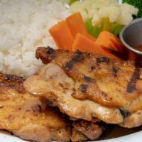 S5. Country Style BBQ Rice Bowl · Thai country style BBQ with your choice of chicken, beef, or salmon. Served with your choice...