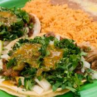 Taco · Corn Tortilla with your choice of meat, cilantro, onions, and salsa.

Choice of meat: Chicke...