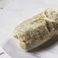 Super Burrito · Comes with rice, choice of beans, cheese, sour cream, and guacamole.