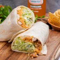 Super Veggie Burrito · Whole Beans, rice, fresh salsa, cheese, guac, sour cream, and lettuce, but extra of everythi...