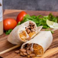 Bean, Rice & Cheese Burrito · Burrito with Whole beans, rice and cheese
