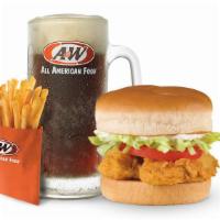 Chicken Sandwich Combo · Mayonnaise, lettuce, and tomato. Combo includes medium size fries and medium size drink.