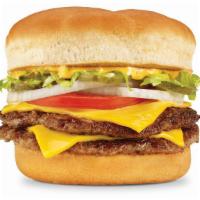 Papa Burger® · A 1/3 lb. double made with 100% U.S. Beef patties, two slices of American cheese, lettuce, t...
