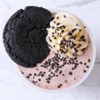 Cookies N' Cream {The OG} Shake · Vanilla ice cream blended together with one whole OG whoopie cookie. Gangsta’s paradise!