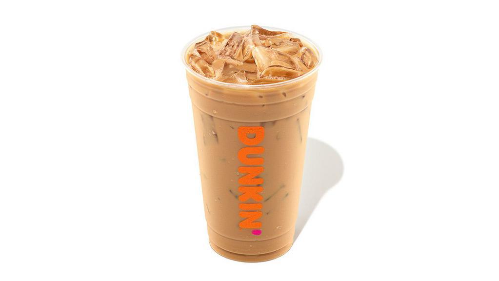 Iced Latte · Made with milk and blended with our rich espresso, our Iced Latte is the perfect balance of cool, creamy and smooth to get you goin'.