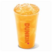 Peach Passion Fruit Dunkin' Refresher · Made with B vitamins and energy from green tea. Try Strawberry Dragonfruit flavored, Peach P...