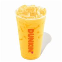 Mango Pineapple Dunkin' Coconut Refresher · Fruit-flavored drinks combined with coconutmilk and B Vitamins for a refreshing boost of ene...