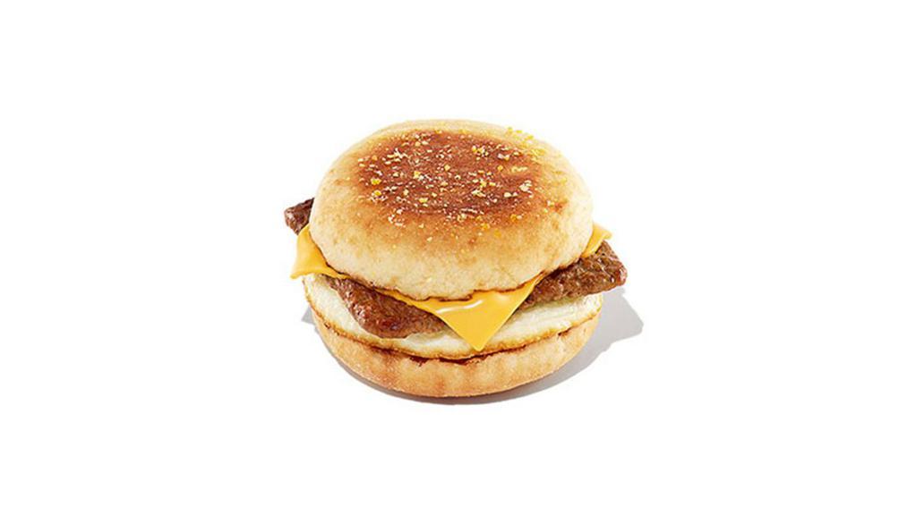 Turkey Sausage Egg And Cheese · Get your day off to a delicious start. Try our flavorful turkey sausage, add and American  cheese on English Muffin, or Wake-Up  Wrap®