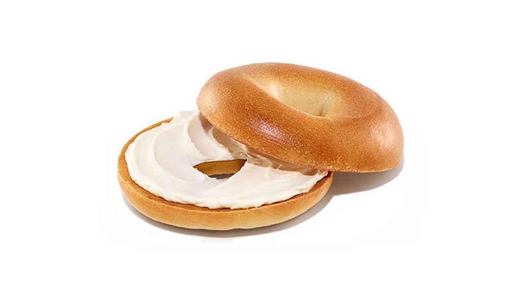 Bagel With Cream Cheese · A freshly baked bagel with a side of your choice of cream cheese. Max 6 per order.