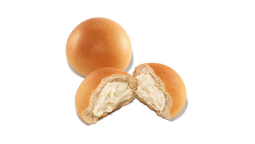 Plain Stuffed Bagel Minis · Plain mini bagels filled with cream cheese, served warm. Two per order. Max 6 per order.