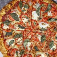 Margherita Pizza · Mozzarella cheese, cooked tomato, pepperoni, garlic and fresh basil