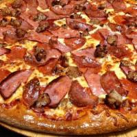 All Meat Lovers Pizza · Pepperoni, salami, seasoning beef, ham and Italian sausage
