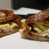 Croissant Sandwich · Croissant with eggs, cheese and choice of meat