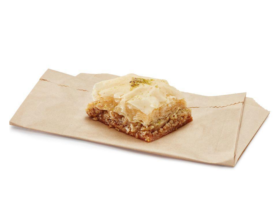 Baklava · Layers of phyllo dough with walnuts and honey.