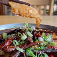 SICHUAN SPICY BOILED FISH · SPICY FISH FILLET W/ FLAMING CHILI OIL
