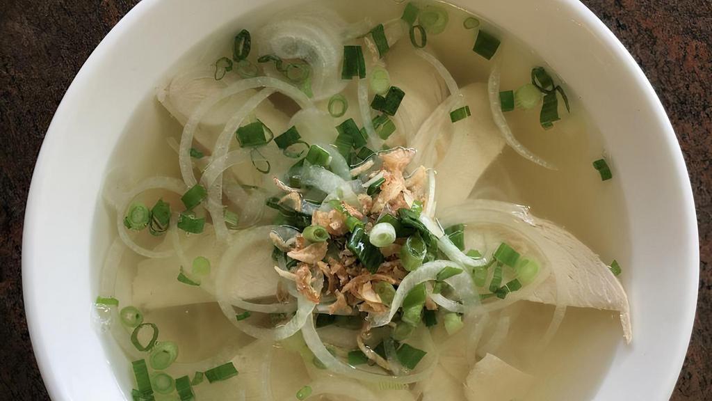 19. Phở Ga · Rice noodles soup with chicken.