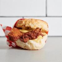 CHICKEN BISCUIT WITH TOTS · Like a little brother to our Signature Sandwih - a half order of fried chicken (classic or s...