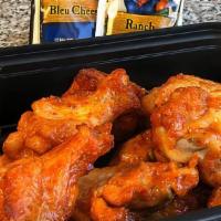 8 Pieces Hot Wings · Comes with ranch or blue cheese dip.