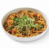 Spicy Korean Beef Noodles · Lo mein noodles tossed with a sweet and spicy Korean-style Gochujang BBQ sauce, marinated st...