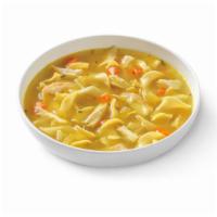 Side Of Chicken Noodle Soup · Our signature soup with grilled chicken breast, celery, carrots, onion and wavy egg noodles....