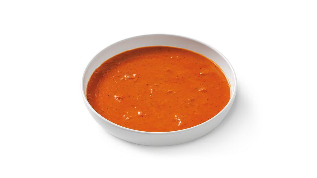 Tomato Basil Bisque · Rich and zesty tomato soup with cream, sherry, basil and garlic. Try with parmesan-crusted chicken.. V | G-S