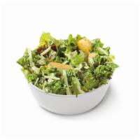 Caesar Side Salad · Tuscan greens and kale tossed in a Caesar dressing with garlic croutons and parmesan. | 210 ...