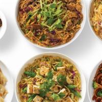 Asian Bowls · Japanese Pan Noodles, Grilled Orange Chicken Lo Mein, Spicy Korean Beef Noodles, Pad Thai wi...