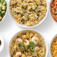 World Flavors · Penne Rosa with Grilled Chicken, Pad Thai with Shrimp, Cauliflower Rigatoni with Roasted Gar...