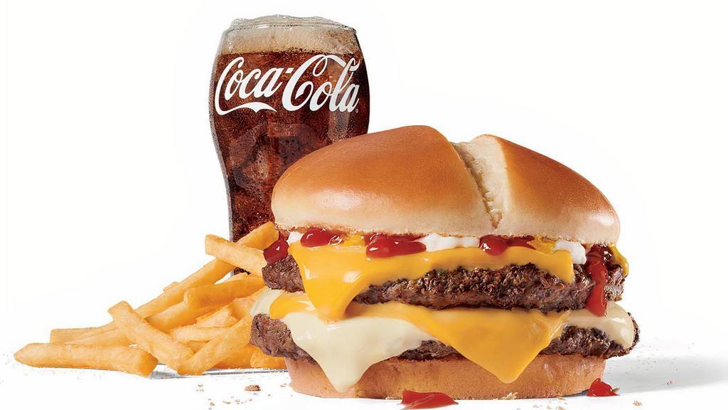 Large Ultimate Cheeseburger™ Combo · Includes large French Fries and your choice of large drink.