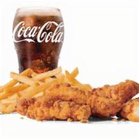 Large Crispy Chicken Strips (4) Combo · Includes large French Fries and your choice of large drink.