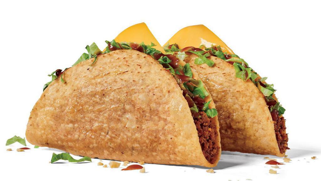 Two Tacos · 2 crunchy tacos topped with American cheese, shredded lettuce, and taco sauce