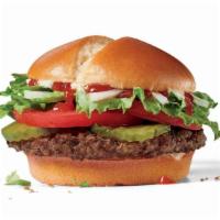 Jumbo Jack® · When you pick up the Jumbo Jack – made with a 100% beef patty seasoned as it grills topped w...