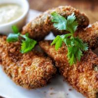 Fried Avocado · Fresh sliced avocado, coated in crispy panko breadcrumbs and fried to perfection, served wit...