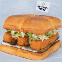 Beyond® Bad Mutha Clucka · Two crispy fried Beyond® tenders (plant based), spiced to your liking, Plain, Nashville Hot ...
