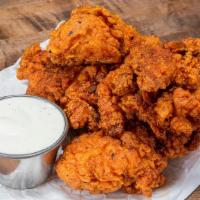 Tenders · 3 crispy fried chicken tenders, spiced to your liking;
Plain, Nashville Hot or Nashville Hot...