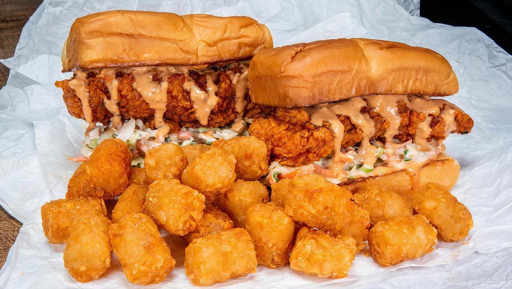 2-Slider Combo · 2 of our slider options with a choice of fries, tots, hot fries or hot tots