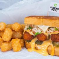 Beyond® The Cheesy Chick Combo · Beyond® The Cheesy Chick sandwich with a choice of fries, tots, hot fries or hot tots.
