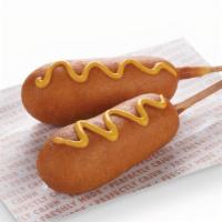 Corn Dog · Made from a mixture of meats and then dunked in our secret batter, these are more than corn ...