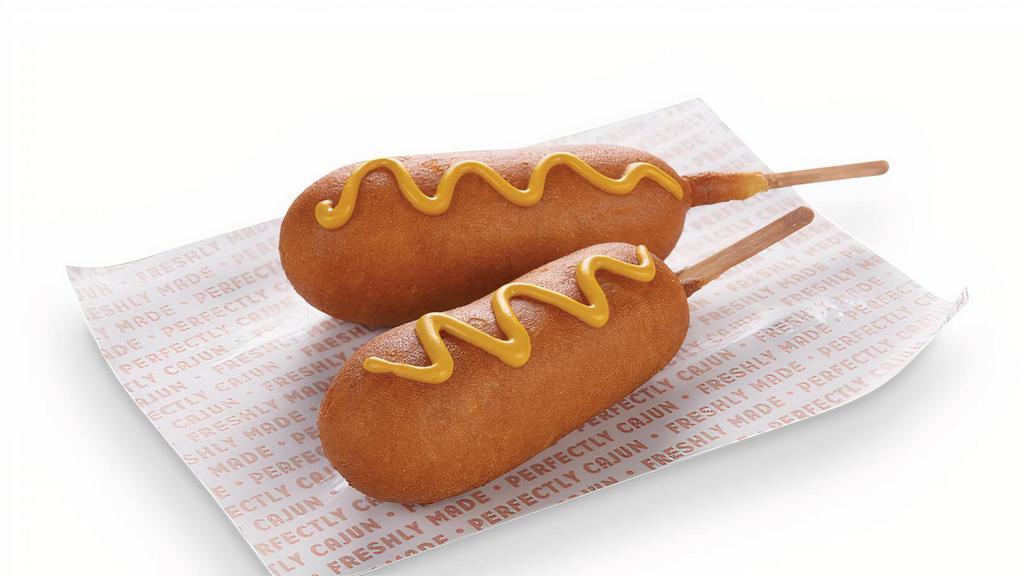 Corn Dog · Made from a mixture of meats and then dunked in our secret batter, these are more than corn dogs; they’re a taste of Americana on a stick.
Note: Fried in separate fryer from Halal Chicken