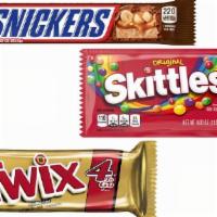 Candy Bars · Variety of king size  or share size chocolate and candy bars including M&Ms, Reese's, KitKat...