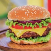 Cheeseburger · Freshly prepared Burger, topped with customer's choice of cheese. Served with customer's cho...