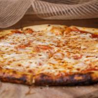 Cheese · tomato sauce, fresh mozzarella, cheese blend. pepperoni add-on optional for an additional ch...