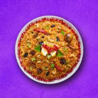 Aromatic Veg Biryani · Long grain aromatic basmati rice steamed and cooked with Seasonal veggies and authentic biry...