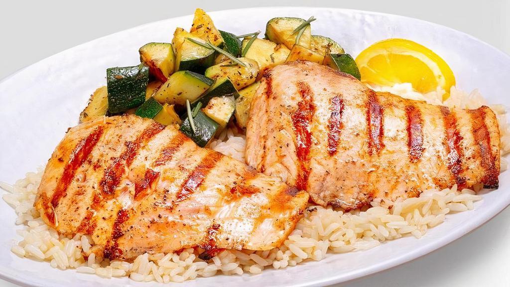 Atlantic Salmon · A customer favorite, this salmon is treated to the grill by our fish specialists.  You benefit from the full flavor and the Omega-3’s.