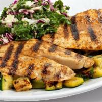 Tilapia · This white fish has a mild flavor similar to sea bass, and is grilled to flaky perfection.