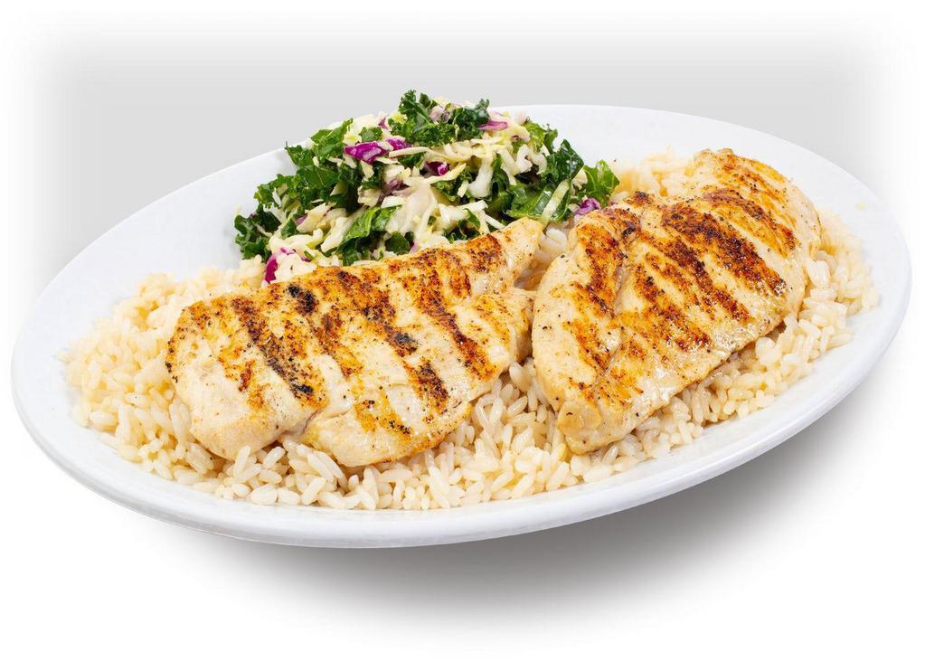 Chicken Breast · Chicken breast, grilled to juicy perfection, and topped with your choice of sauce.