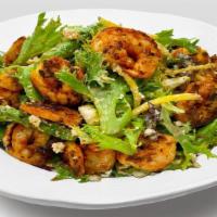 Shrimp Louie Salad  · Marinated shrimp, mixed greens, golden beet, feta cheese, grilled asparagus, tossed with Lou...